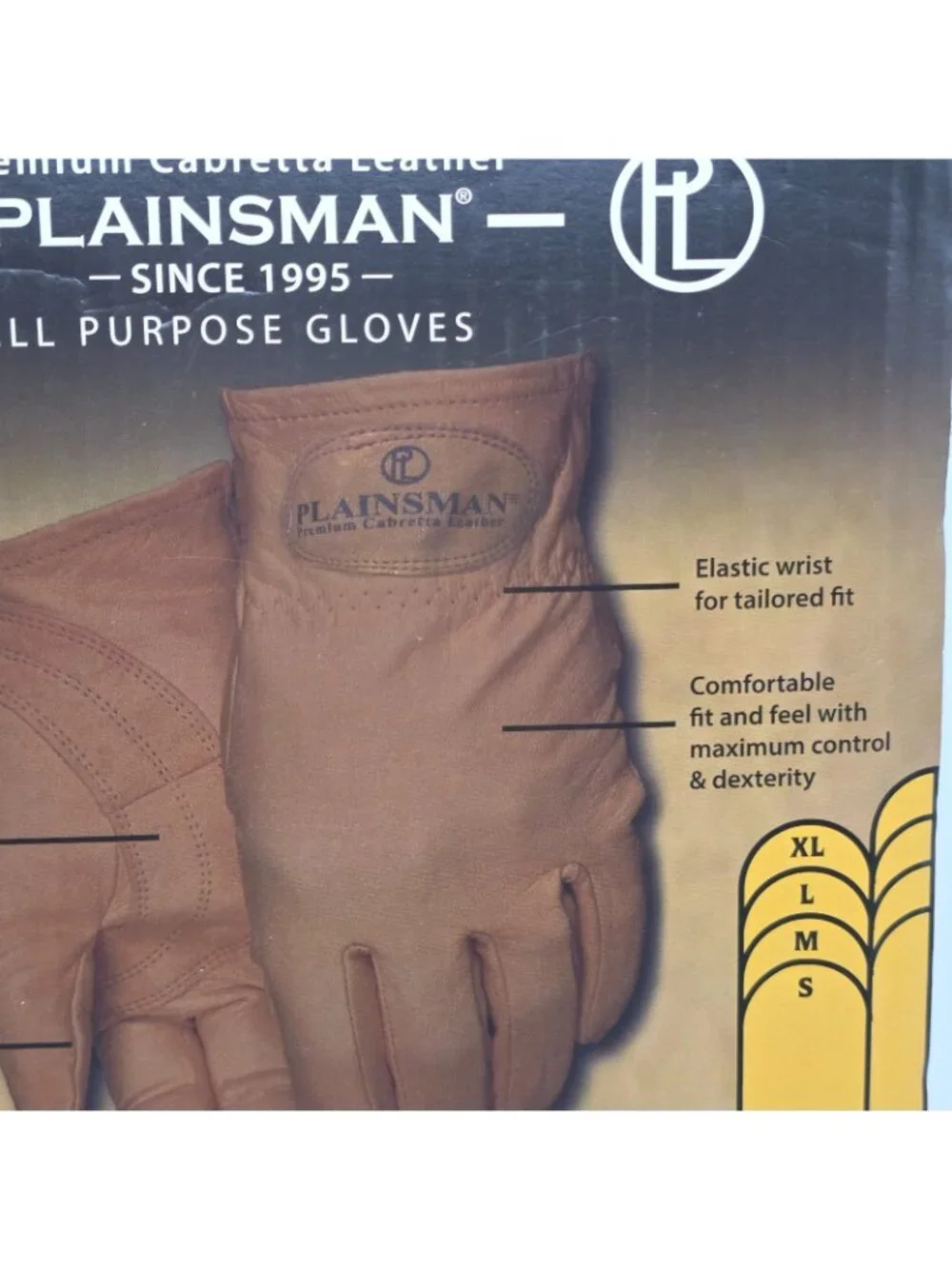2 Pair Plainsman Leather Work Gloves Premium Cabretta Small Ranch Garden Outdoor